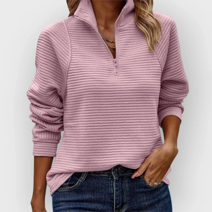 Olivia | Pullover con Mezzo Zip