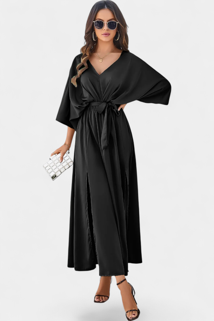 Milly Vestito Elegante con Apertura e Fiocco