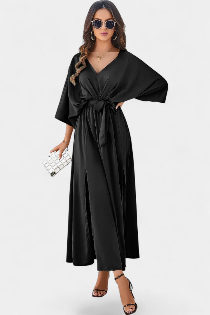 Milly Vestito Elegante con Apertura e Fiocco