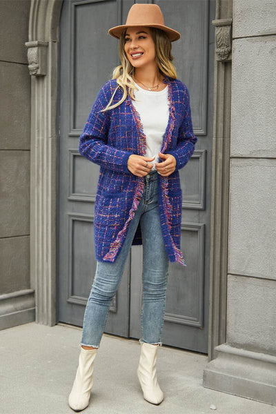 Sofia™ | Cardigan Pate Pocketgebreide - Blu