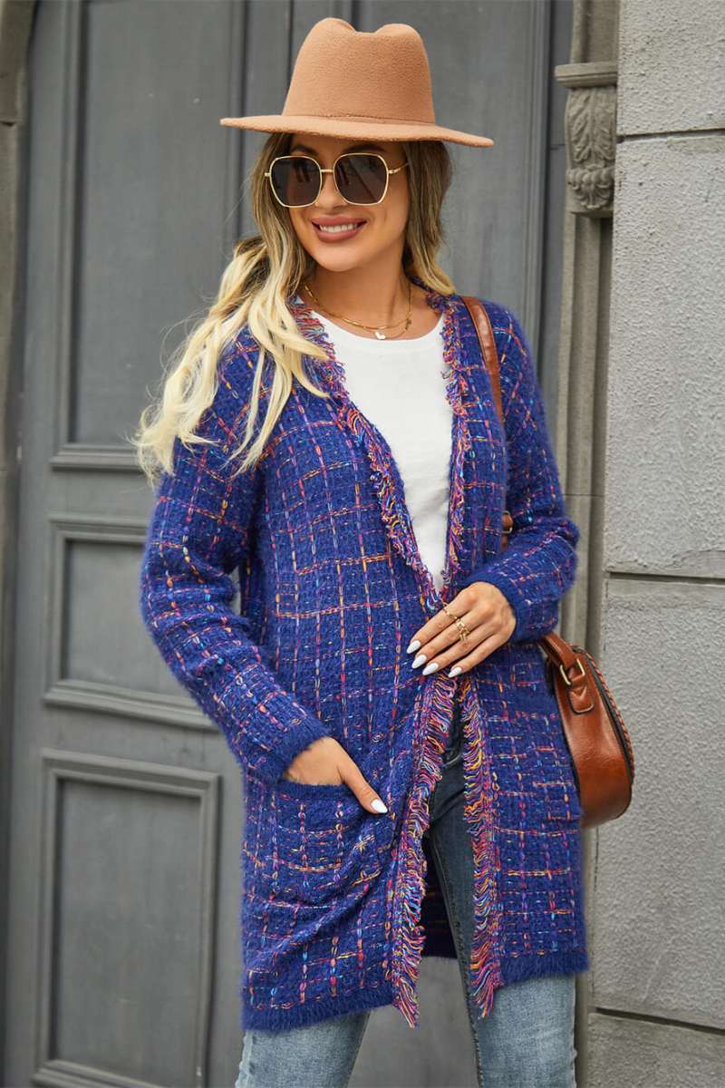 Sofia™ | Cardigan Pate Pocketgebreide - Blu