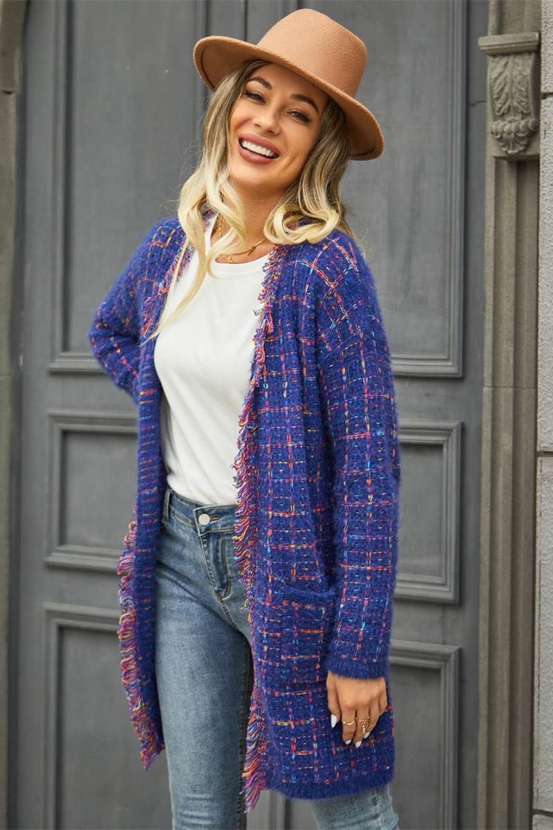 Sofia™ | Cardigan Pate Pocketgebreide - Blu