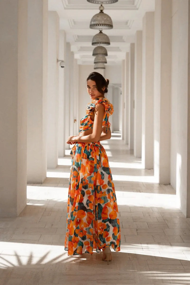 CASSINI – Abito Fluttuante da Sogno con Spacco Laterale