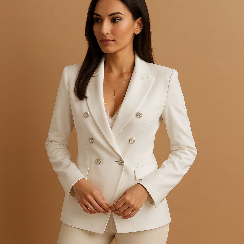 Blazer casual in cotone per donne con design senza tempo | Fenna