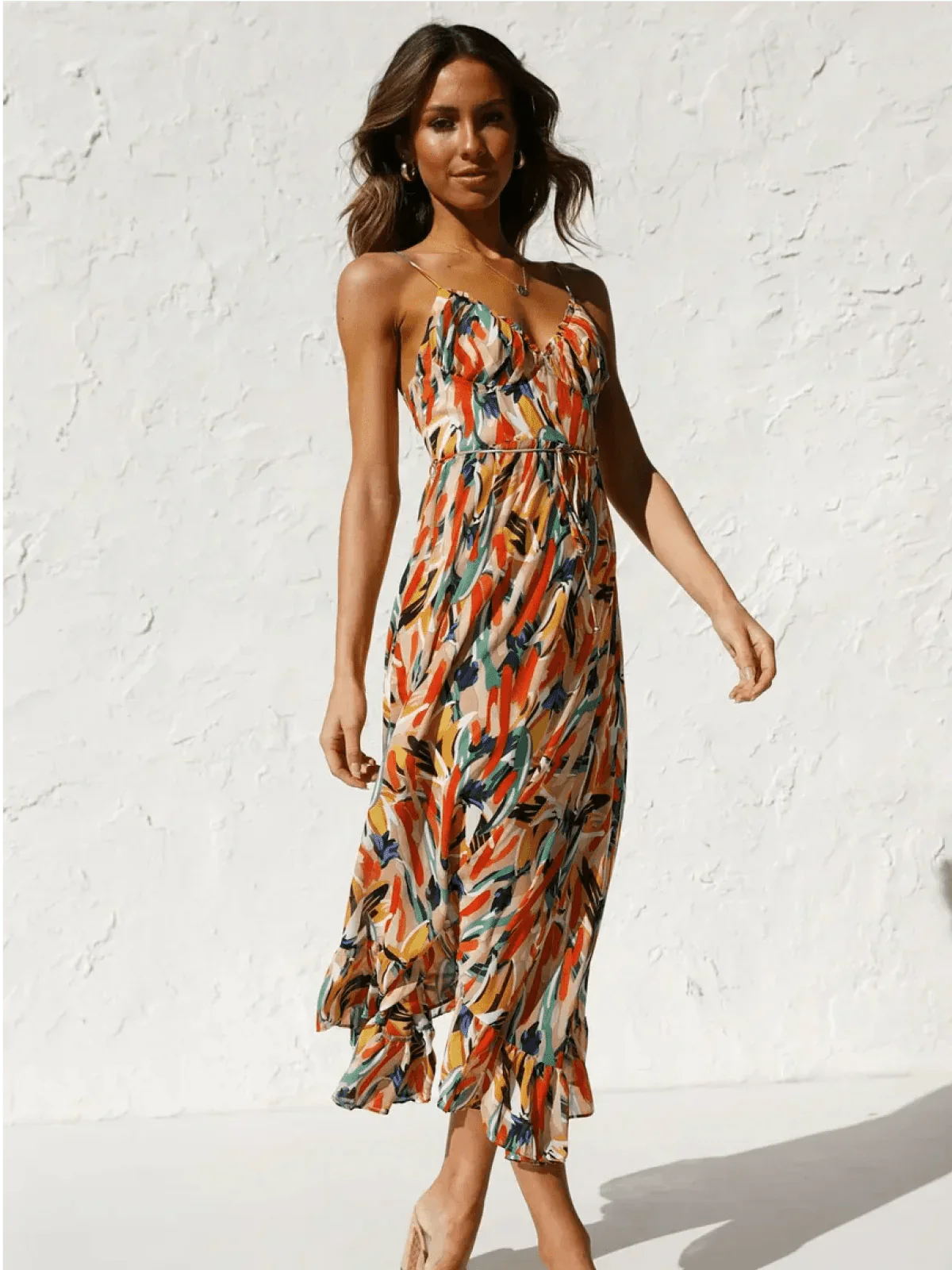 Chiara | Abito Midi Estivo Multicolore