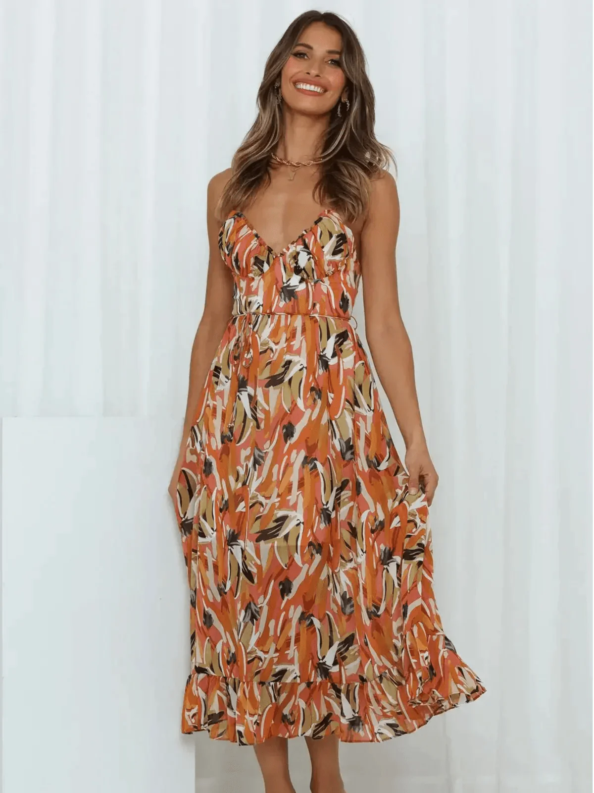 Chiara | Abito Midi Estivo Multicolore