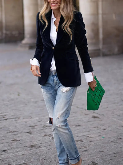 Sofia™ | Caterina Blazer in Velluto Elegante