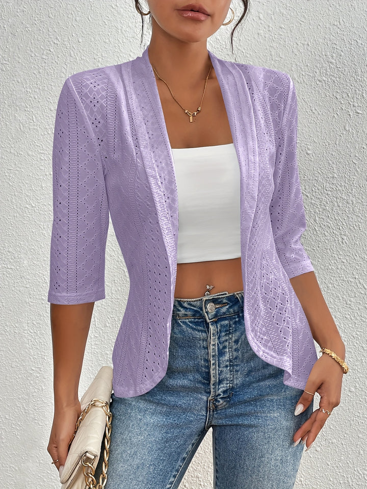 Seasonal Fashion Casual Open- Solid Cardigan Jacket