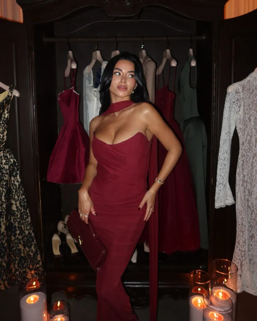 Aniyah | Abito Maxi Bodycon Senza Spalline