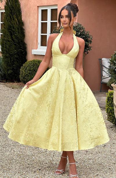 Esmeralda | Abito Midi Senza Maniche con Scollo Halter