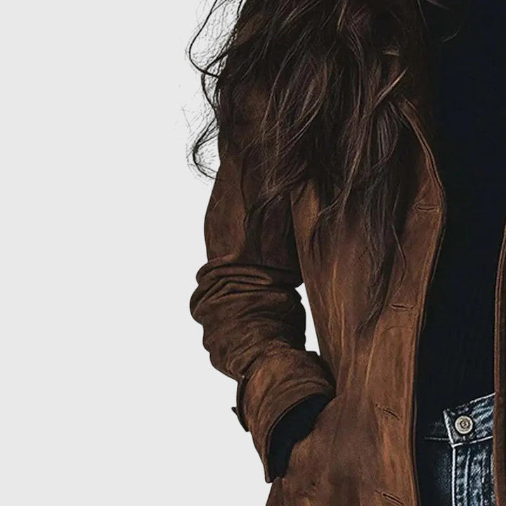 Giulia Bellini – Cappotto Largo in Camoscio