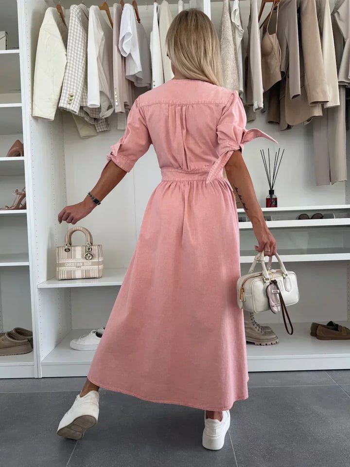 Amélie | Abito in denim brillante