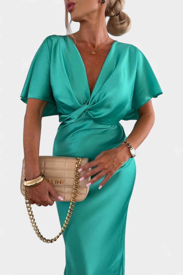 Emryn Vestito Morbido con Nodo Incrociato