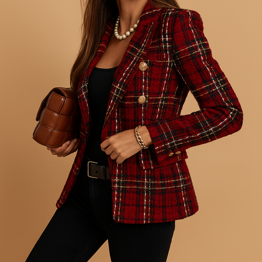 Blazer a righe doppiopetto per donne | Elvira