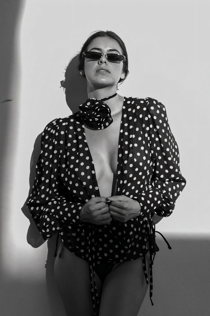 Sofia™ | Blusa Gilda a Pois con Maniche Lunghe