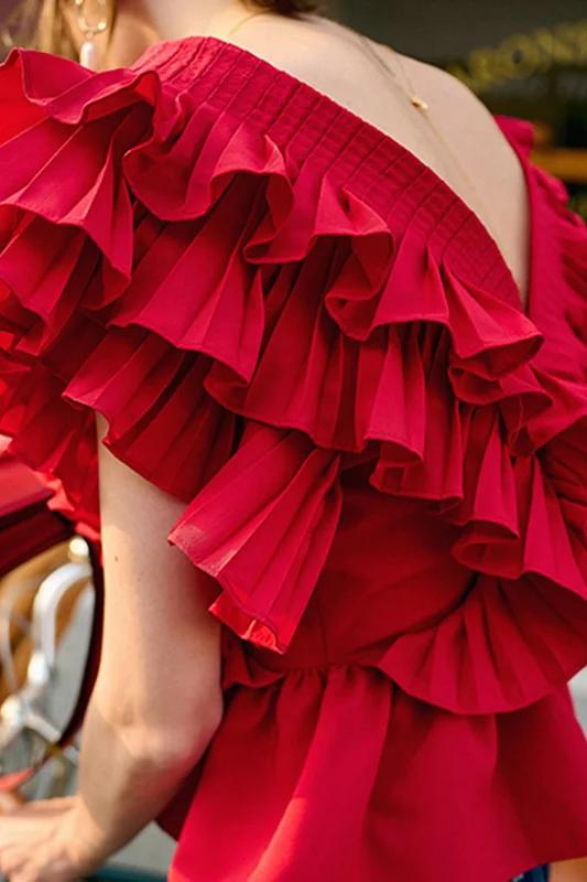 Sofia™ | Blusa V-collo Helen Ruffle