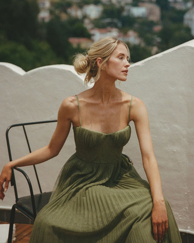 Hayley | Abito Midi Senza Maniche con Bustier