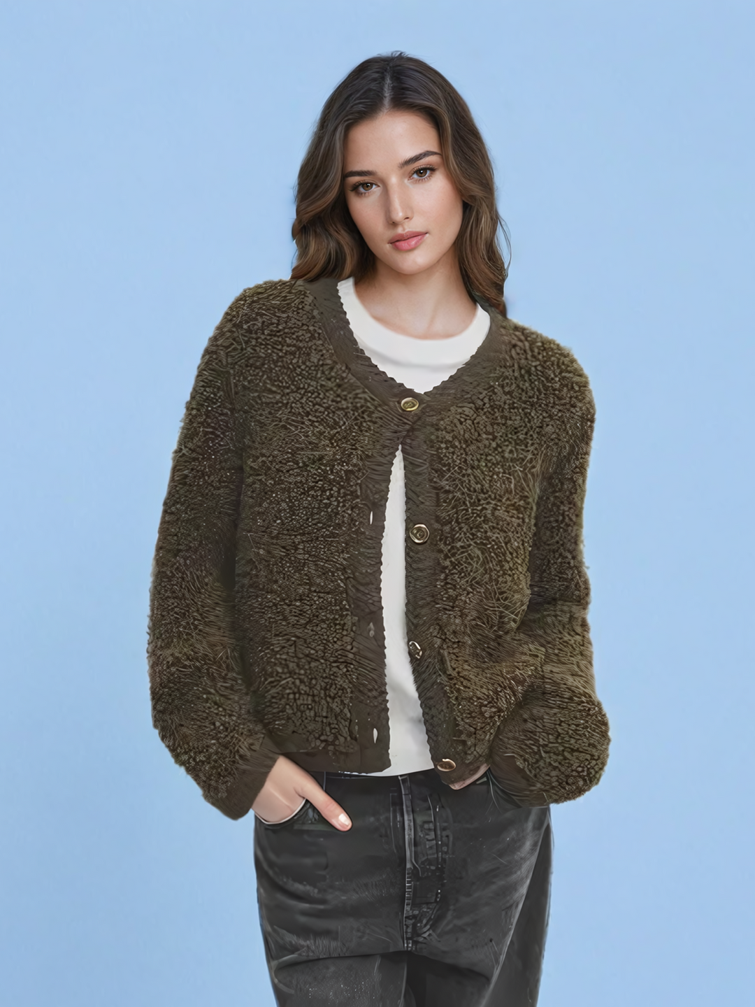 Sofia™ | Cardigan in Lana con Firma di Belle