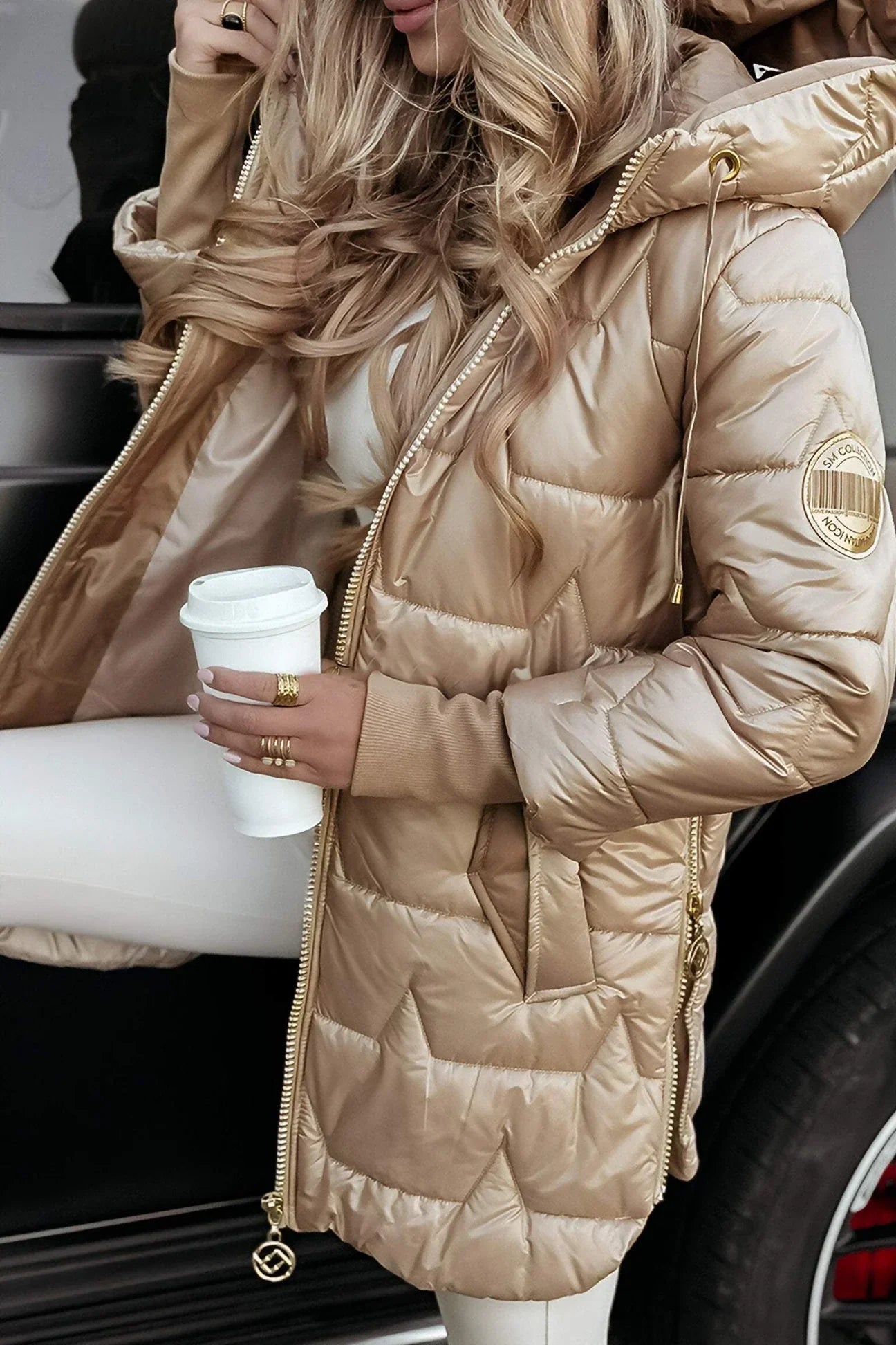 Nolwen - Cappotto Invernale Elegante con Cappuccio e Imbottitura