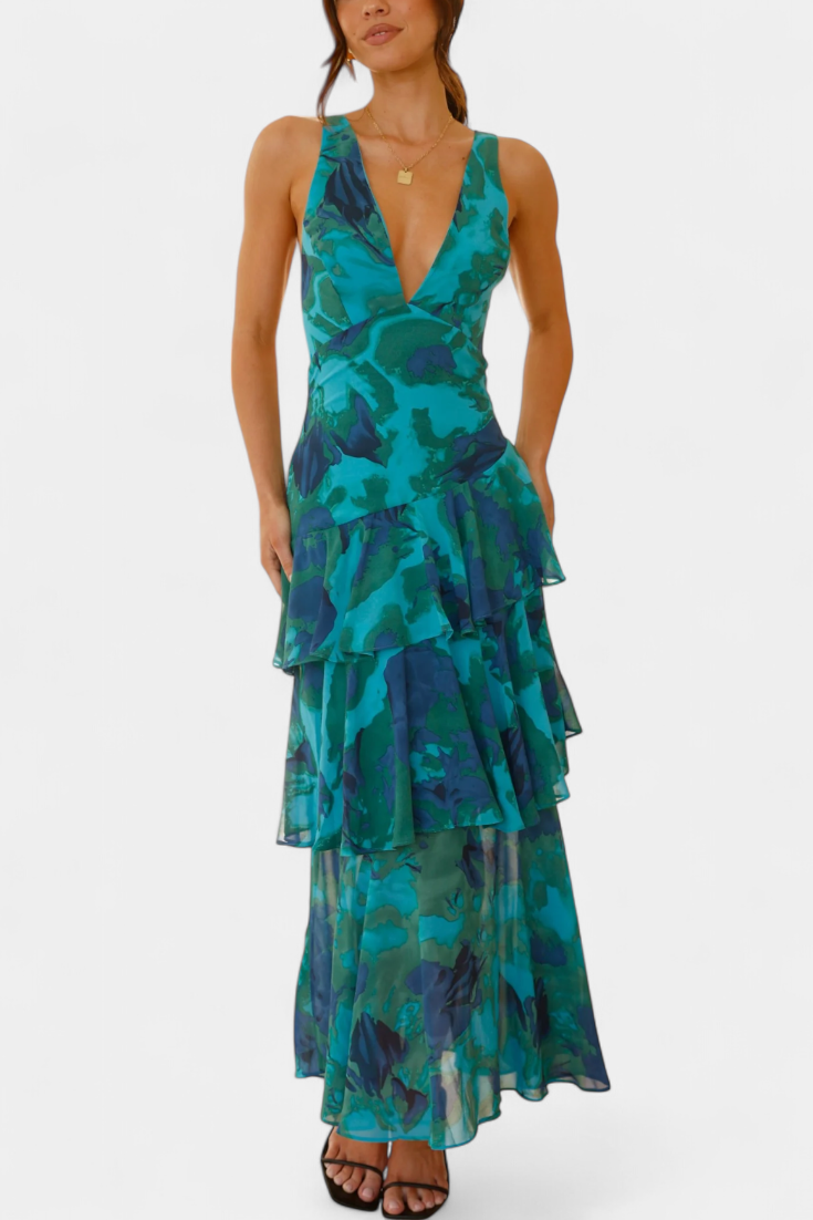 Domenica | Abito in Georgette con Scollo a V