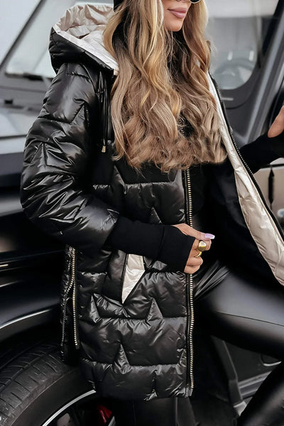 Nolwen - Cappotto Invernale Elegante con Cappuccio e Imbottitura