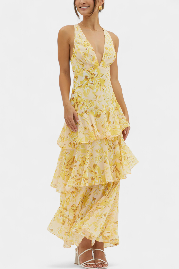 Domenica | Abito in Georgette con Scollo a V