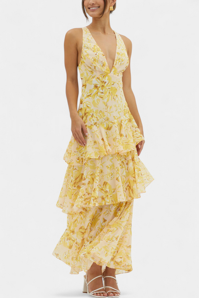 Domenica | Abito in Georgette con Scollo a V