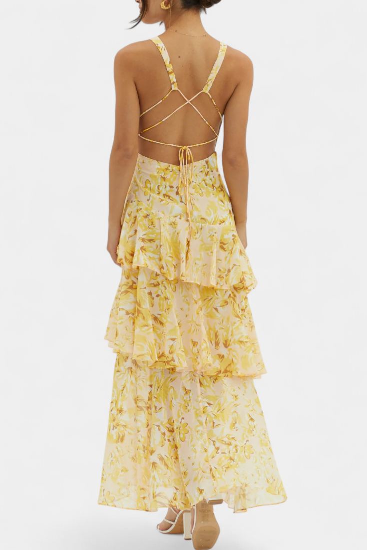 Domenica | Abito in Georgette con Scollo a V