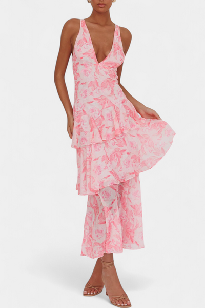 Domenica | Abito in Georgette con Scollo a V