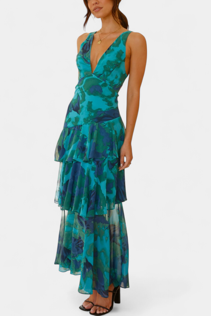 Domenica | Abito in Georgette con Scollo a V