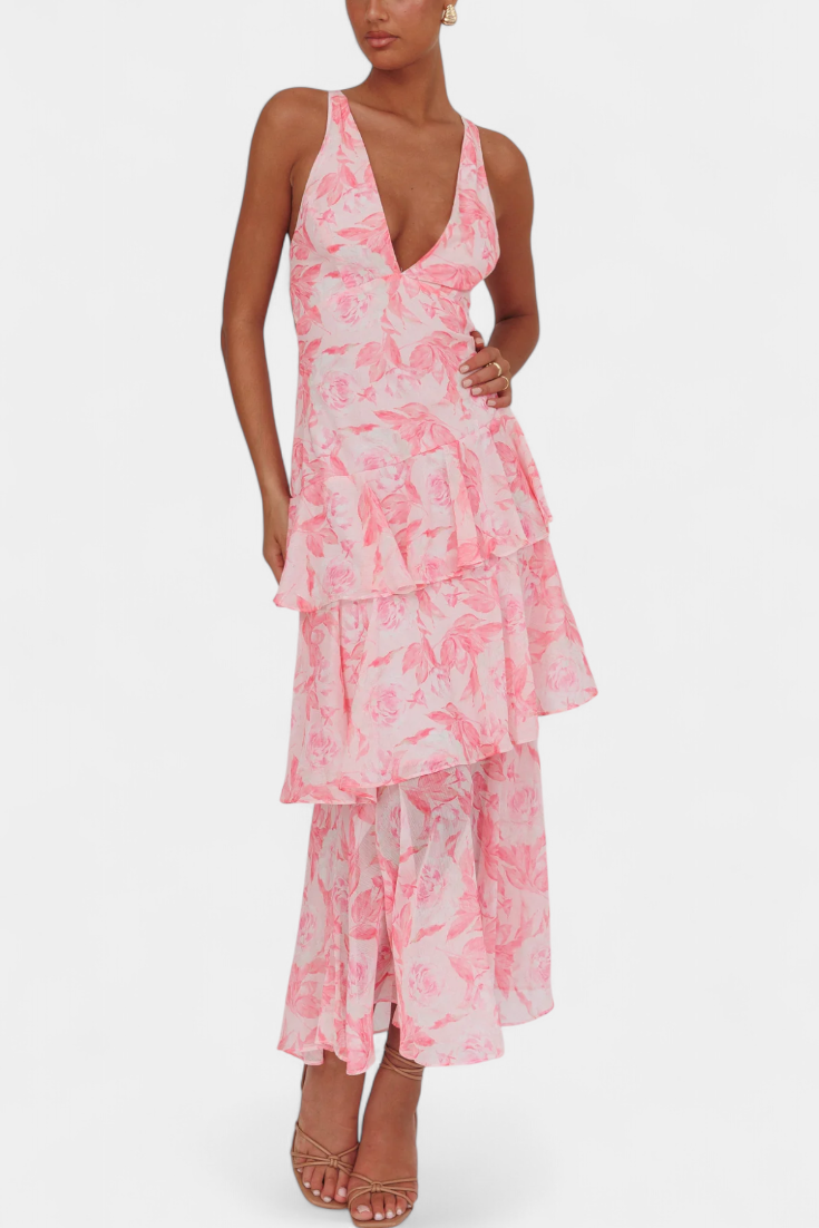 Domenica | Abito in Georgette con Scollo a V