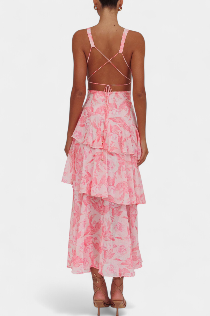 Domenica | Abito in Georgette con Scollo a V