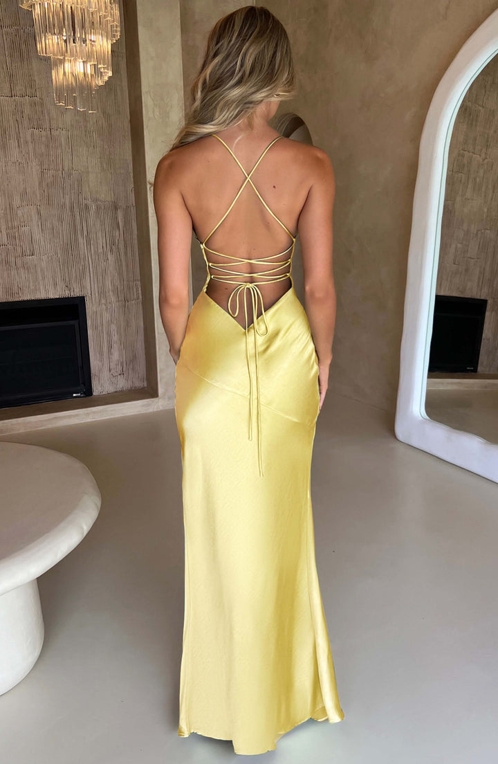 Natalie | Abito Maxi in Satin