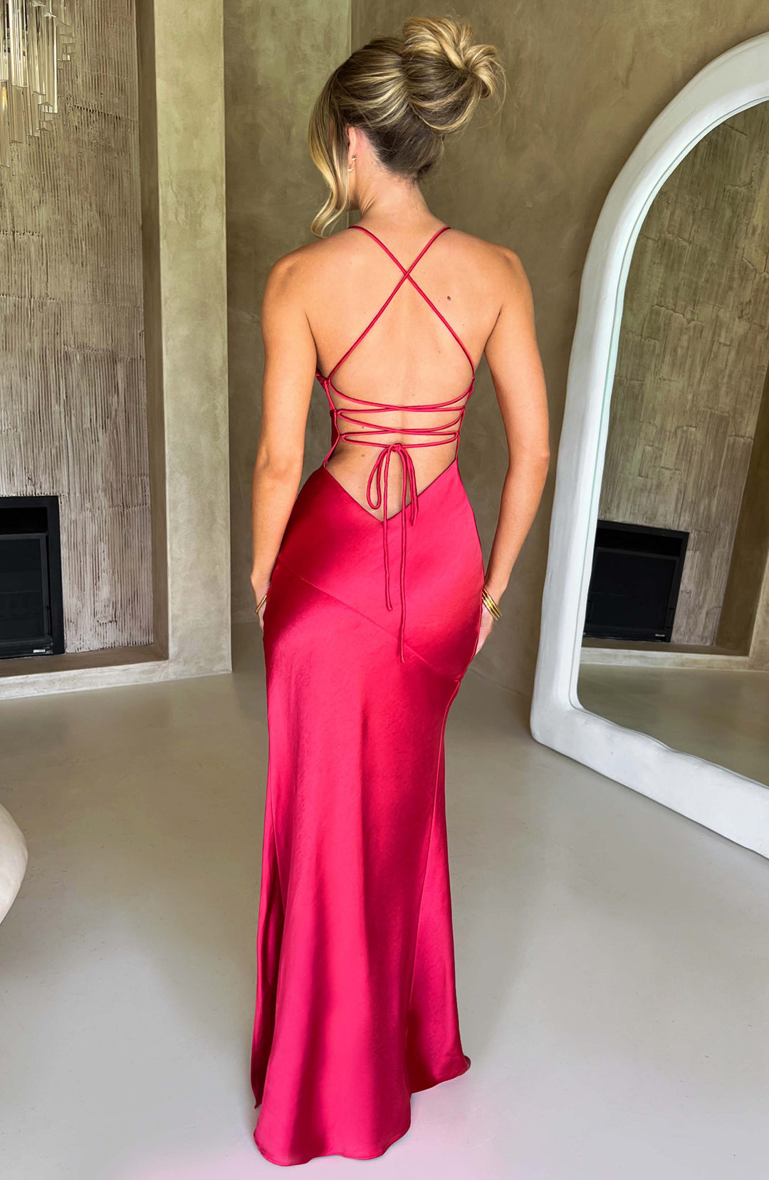 Natalie | Abito Maxi in Satin