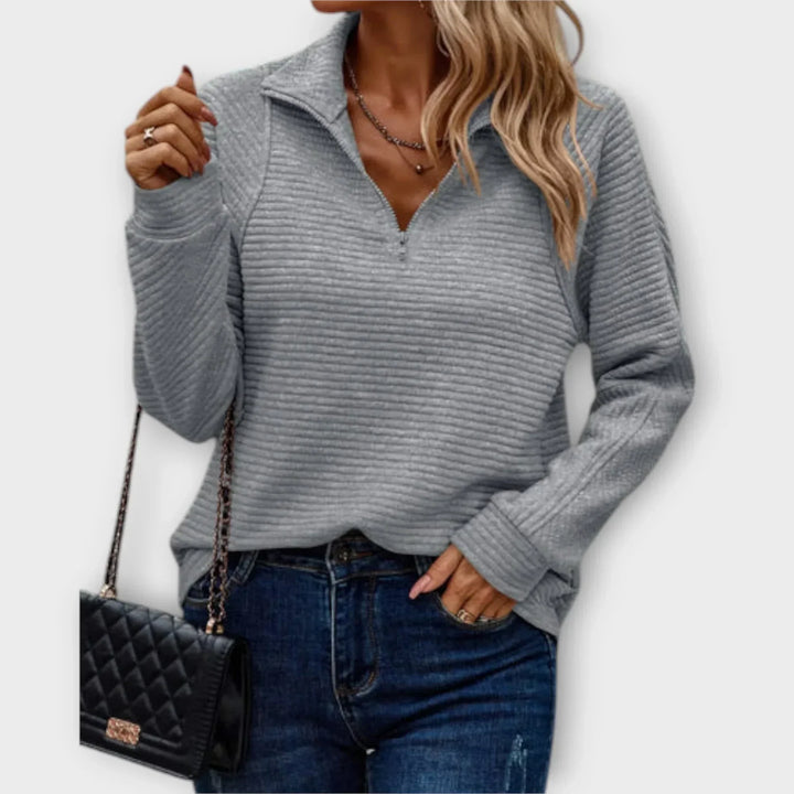 Olivia | Pullover con Mezzo Zip