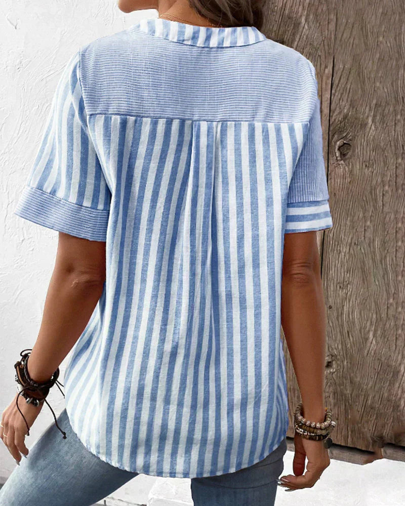 Sofia™ | Celie - Classico Top a Righe
