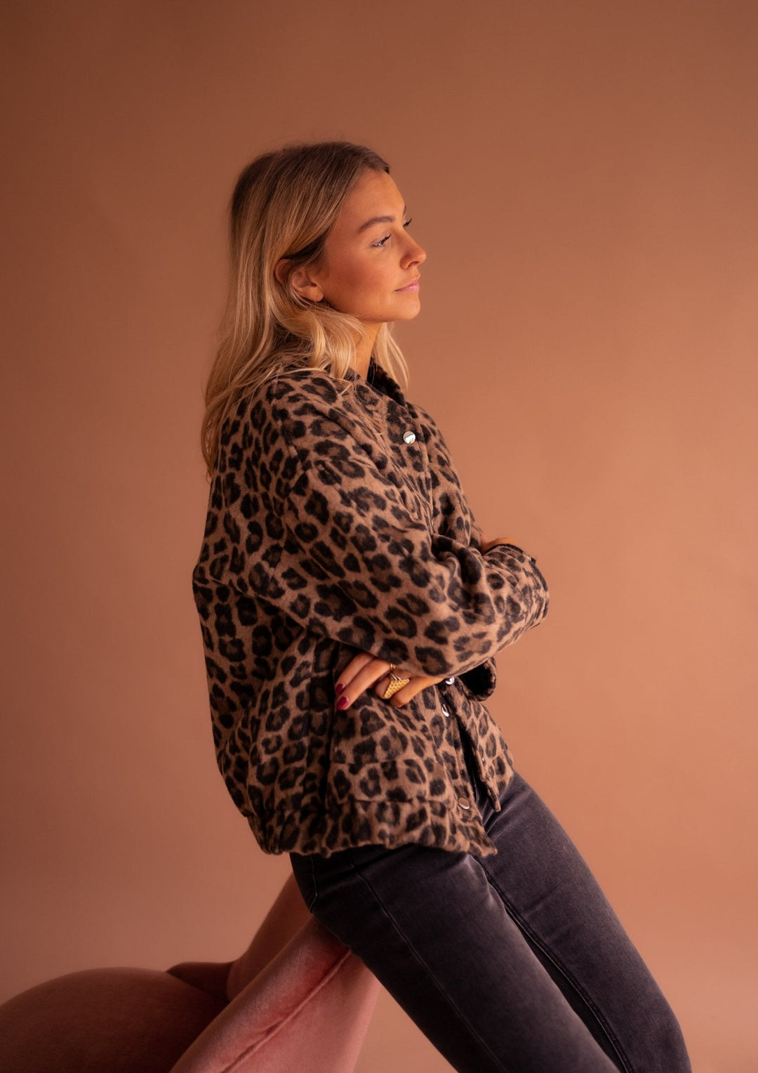 Luna | Giacca alla Moda con Stampa Leopardo