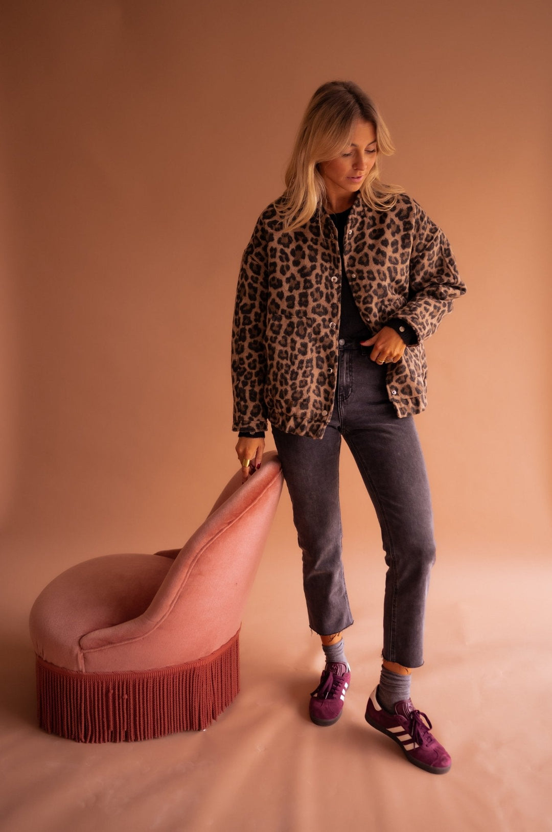Luna | Giacca alla Moda con Stampa Leopardo