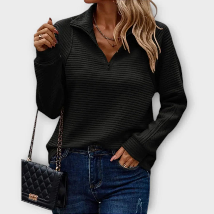 Olivia | Pullover con Mezzo Zip