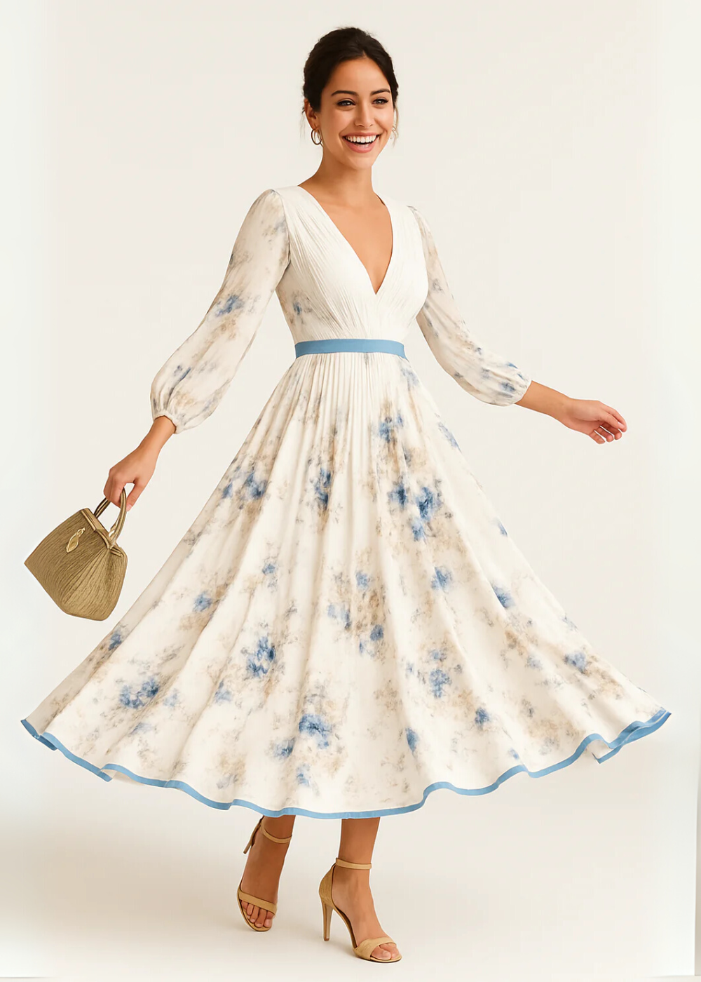 Cecile - Maxi abito floreale