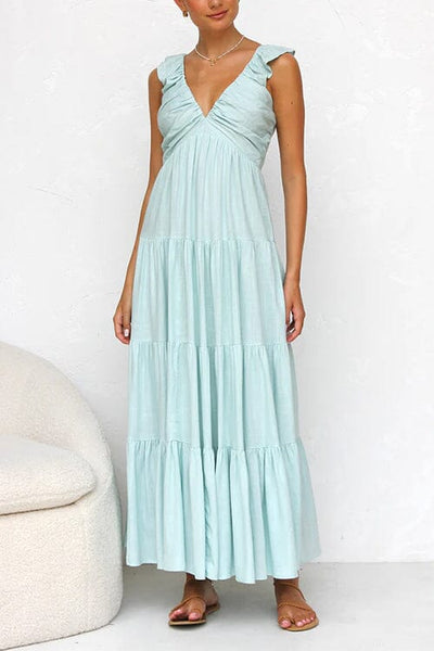 Emilia™ | Elegante Maxi Abito con Ruches