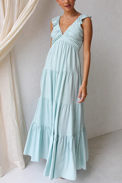 Emilia™ | Elegante Maxi Abito con Ruches