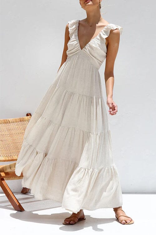 Emilia™ | Elegante Maxi Abito con Ruches