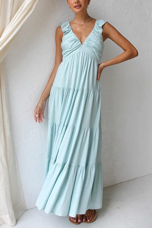 Emilia™ | Elegante Maxi Abito con Ruches