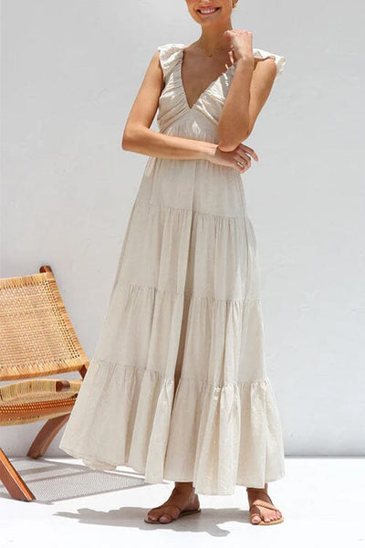 Emilia™ | Elegante Maxi Abito con Ruches