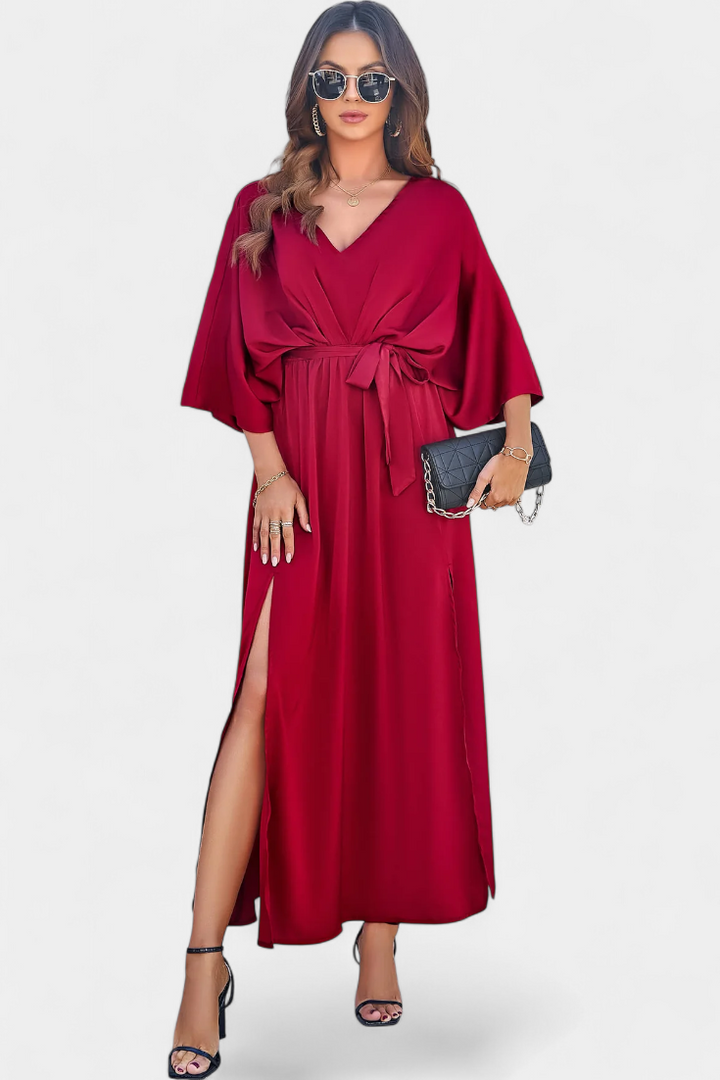 Milly Vestito Elegante con Apertura e Fiocco