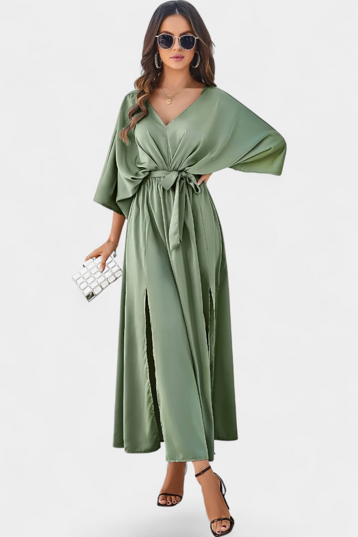 Milly Vestito Elegante con Apertura e Fiocco