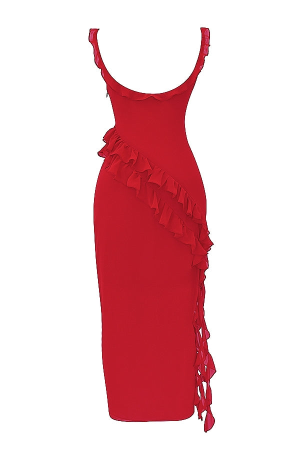 Dalila | Abito lungo con ruches