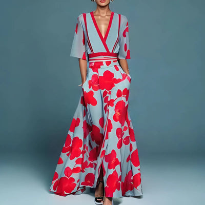 Valentina | Abito Lungo Elegante Azzurro