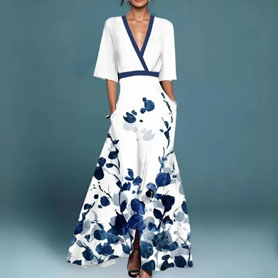 Valentina | Abito Lungo Elegante Azzurro